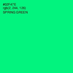 #02F47E - Spring Green Color Image